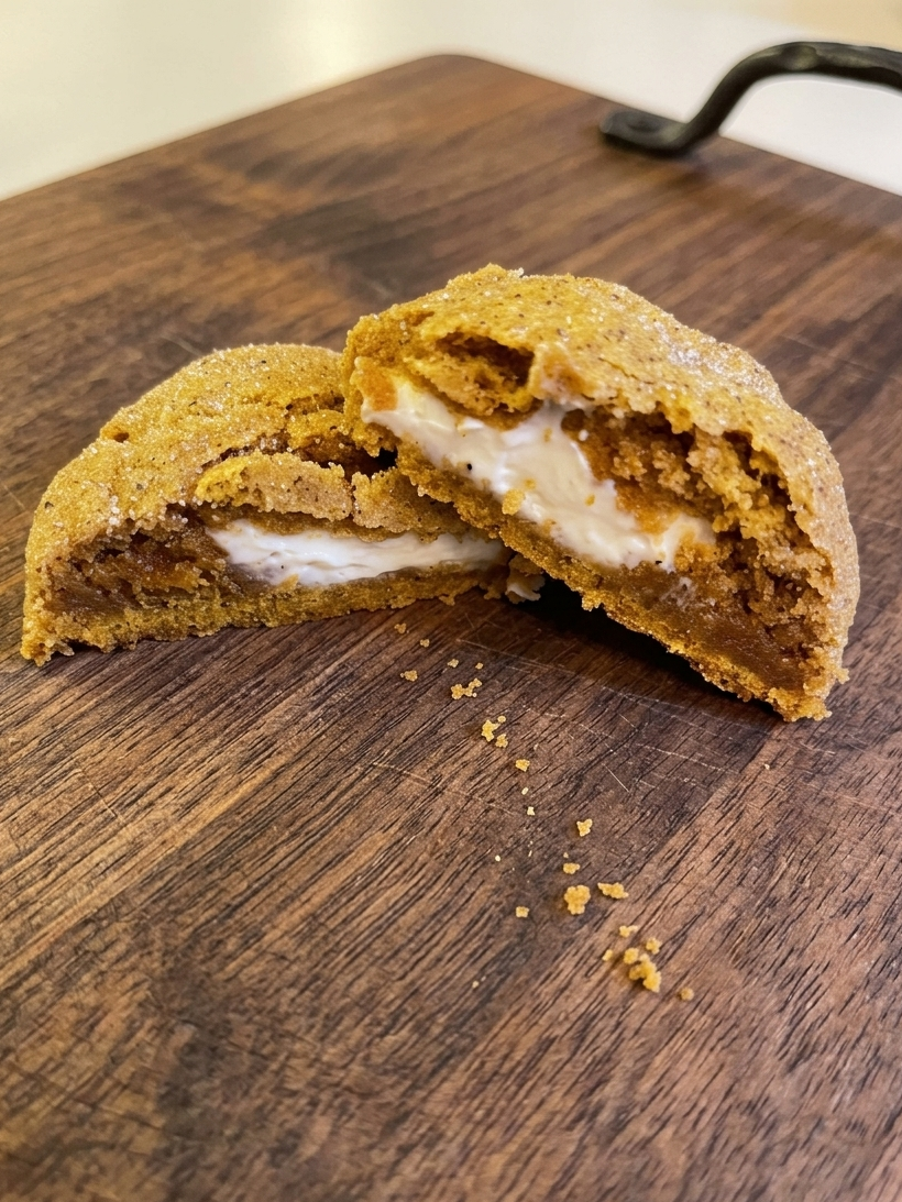 Pumpkin cheesecake cookies